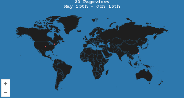 Map of site visitors