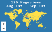 Live map showing real visitors on tekk.eu