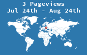 Live world map showing approximate visitor locations as dots