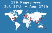 Map showing visitor locations