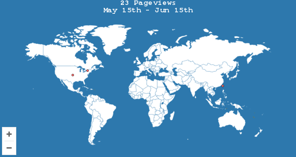 Map of site visitors