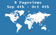 Map of visitors to this site